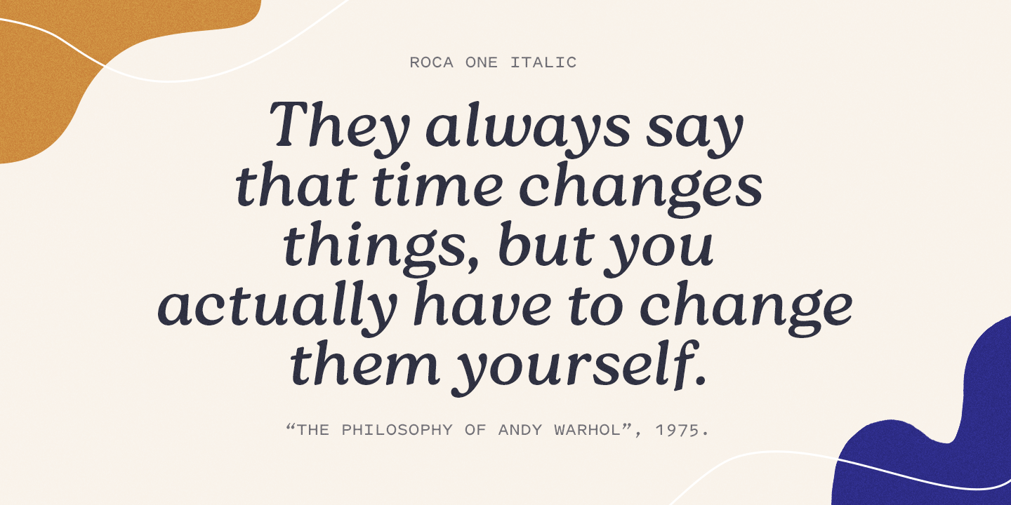 Roca Two Heavy Italic Font preview
